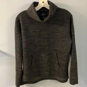 American Eagle Outfitters Petite Cowl Neck Sweatshirt Small Gray